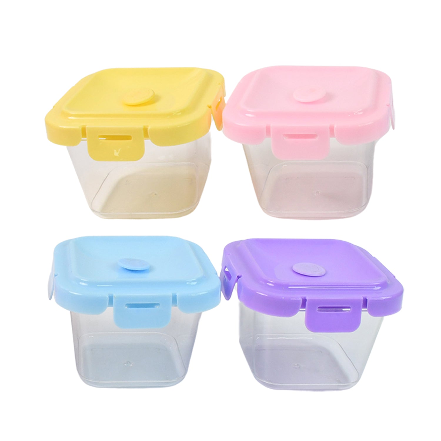 Plastic Food Storage Containers With Lid (4 Pcs Set  500 Ml) Plastic Food Storage Containers With Lid (4 Pcs Set  500 Ml)